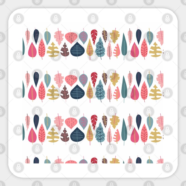 Autumn Leaf Stripes Sticker by Sandra Hutter Designs